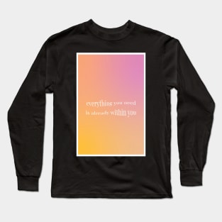 Aura Aesthetic Affirmation Long Sleeve T-Shirt